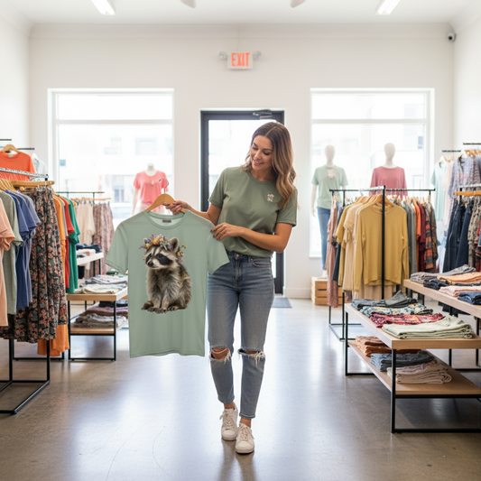 Waschbär - Fitted Ladies Organic T-Shirt