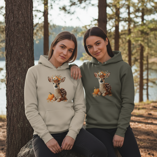Rehkitz im Herbst - Organic Hoodie
